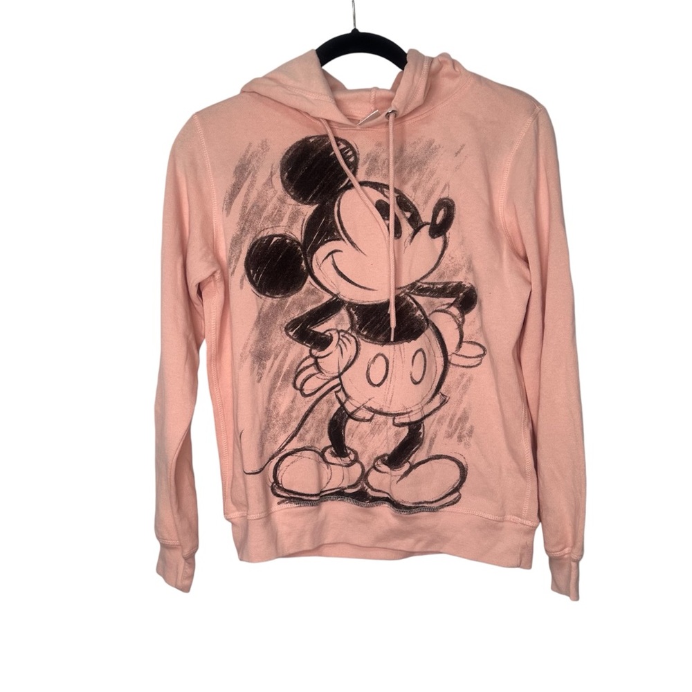 Disney Mickey Mouse Pink Hooded Sweatshirt Size Medium. NWOT